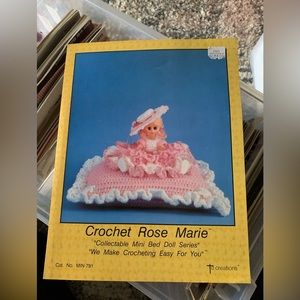 ROSE MARIE 11" MINI BED DOLL DRESS TD CREATIONS CROCHET PATTERN LEAFLET